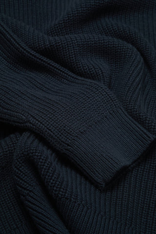 J Hailey Quarter Zip Knit - Dark Midnight - Hstrends
