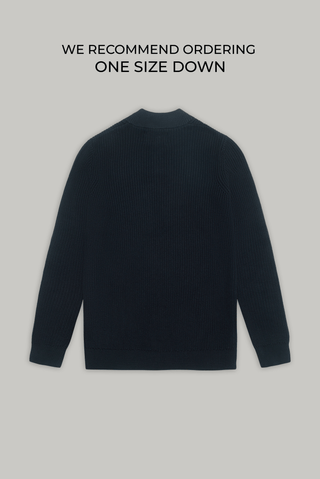 J Hailey Quarter Zip Knit - Dark Midnight - Hstrends