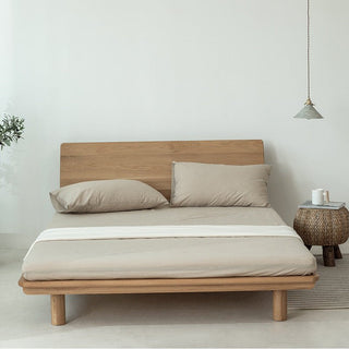 Japanese - style Washed Cotton Yarn - dyed Four - piece Bedding Set - Hstrends