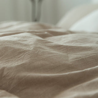 Japanese - style Washed Cotton Yarn - dyed Four - piece Bedding Set - Hstrends