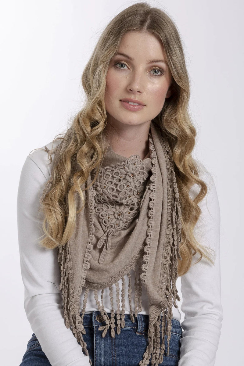 JAYLEY Luxury fine knitted mocha shawl - Hstrends