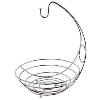 Kaya Chrome Fruit Bowl And Banana Hanger - Hstrends