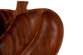 Kora Acacia 3 Section Apple Shaped Serving Dish - Hstrends