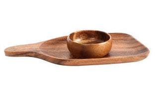 Kora Acacia Paddle Board With Bowl Set - Hstrends