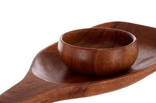 Kora Acacia Paddle Board With Bowl Set - Hstrends