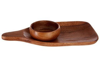 Kora Acacia Paddle Board With Bowl Set - Hstrends