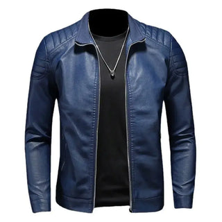 Motorcycle PU Leather Jacket Men