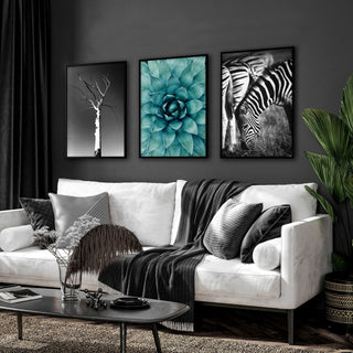 Large Picture Living Room | Set of 3 African Wildlife Wall art Prints - Hstrends