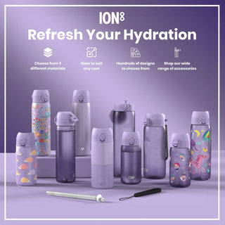 Leak Proof 1 Litre Water Bottle with Times to Drink, Recyclon, Blue & Pink, 1L - Hstrends
