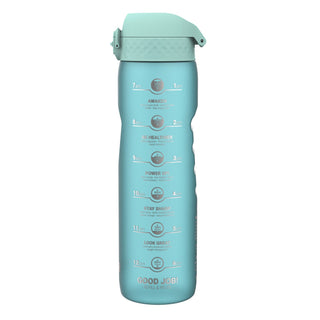 Leak Proof 1 Litre Water Bottle with Times to Drink, Recyclon, Sonic Blue, 1L - Hstrends