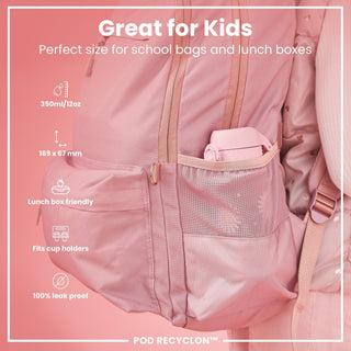 Leak Proof Kids Water Bottle, Recyclon, Daisies, 350ml (12oz) - Hstrends