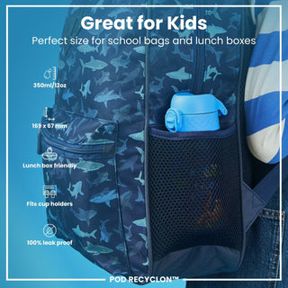 Leak Proof Kids Water Bottle, Recyclon, Sea Turtle, 350ml (12oz) - Hstrends