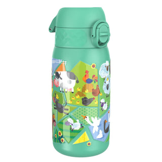 Leak Proof Kids Water Bottle, Stainless Steel, Farming Animals, 400ml (13oz) - Hstrends