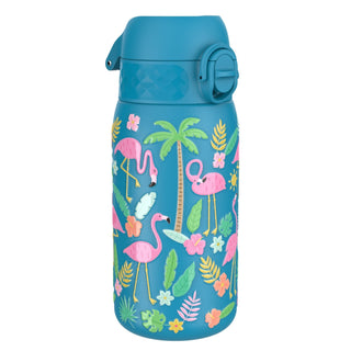 Leak Proof Kids Water Bottle, Stainless Steel, Flamingos, 400ml (13oz) - Hstrends