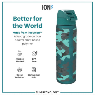 Leak Proof Slim Water Bottle, Recyclon, Camouflage, 500ml (18oz) - Hstrends