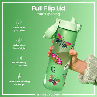 Leak Proof Slim Water Bottle, Recyclon, Wild Butterfly, 500ml (18oz) - Hstrends