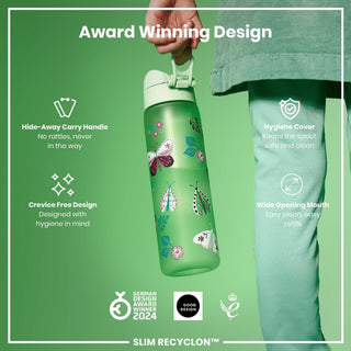 Leak Proof Slim Water Bottle, Recyclon, Wild Butterfly, 500ml (18oz) - Hstrends