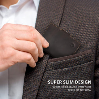 Leather Smart Card Wallet Coin Pocket RFID Blocking Wallet & Leather Keyring - Hstrends