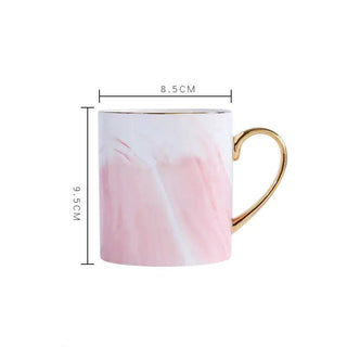 Lekoch Marble Pattern Gold - Trimmed Mug Set for Couples - Hstrends