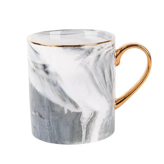 Lekoch Marble Pattern Gold - Trimmed Mug Set for Couples - Hstrends