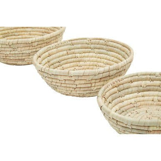 Lidi Set Of Three Palm Leaf Baskets - Hstrends