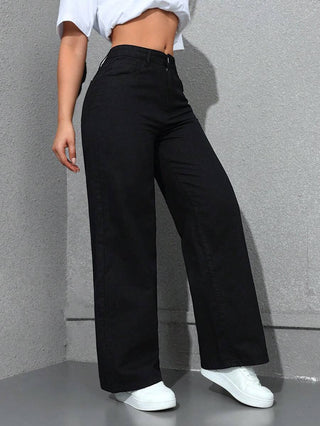 Light - Colored Washed Loose Slimming Look Floor - Length Denim Jeans - Hstrends