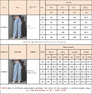 Light - Colored Washed Loose Slimming Look Floor - Length Denim Jeans - Hstrends