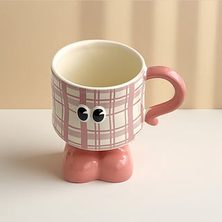 Little Monster Mug-Red / Pink Plaid - Hstrends