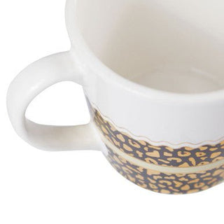 London Set Of Two Leopard Print Mugs - Hstrends
