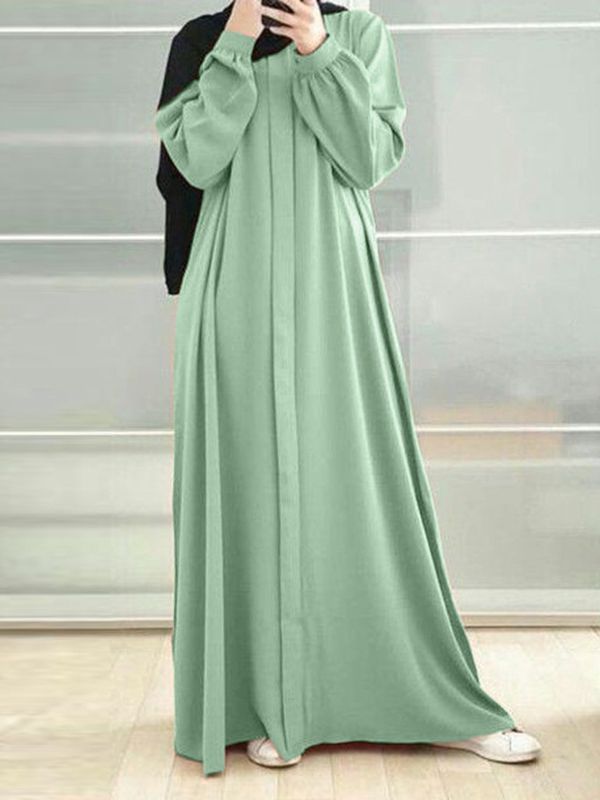 Long Sleeve Solid Robe Casual Loose Maxi Dress Hstrends Long Sleeve Solid Robe Casual Loose Maxi Dress Hstrends