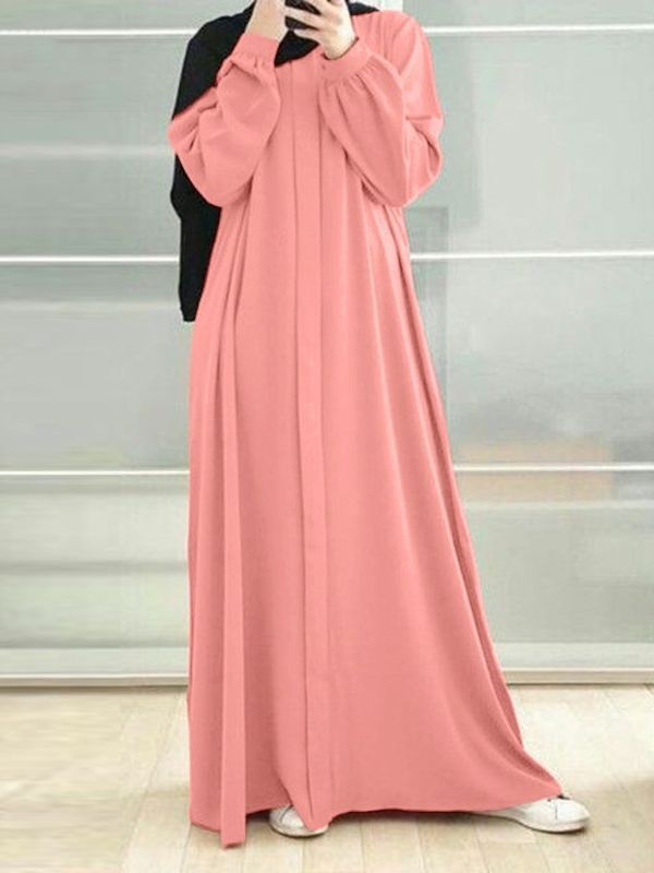 Long Sleeve Solid Robe Casual Loose Maxi Dress Hstrends Long Sleeve Solid Robe Casual Loose Maxi Dress Hstrends