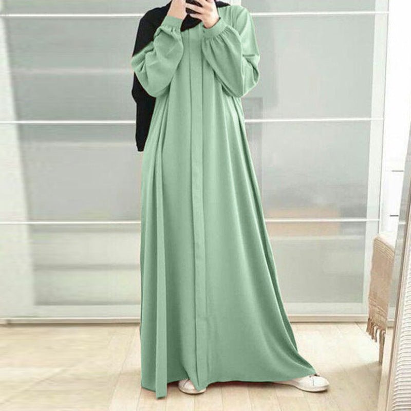 Long Sleeve Solid Robe Casual Loose Maxi Dress Hstrends Long Sleeve Solid Robe Casual Loose Maxi Dress Hstrends
