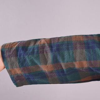 Loose Waist Slimming Look Lace - Up Mid - Length Plaid Dress - Hstrends