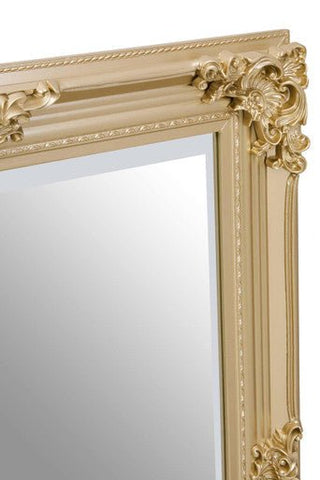 Lora Gold Finish Wooden Frame Wall Mirror - Hstrends