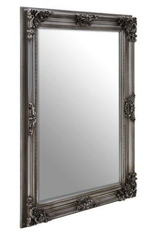Lora Silver Wooden Frame Wall Mirror - Hstrends