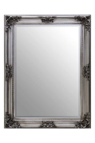Lora Silver Wooden Frame Wall Mirror - Hstrends