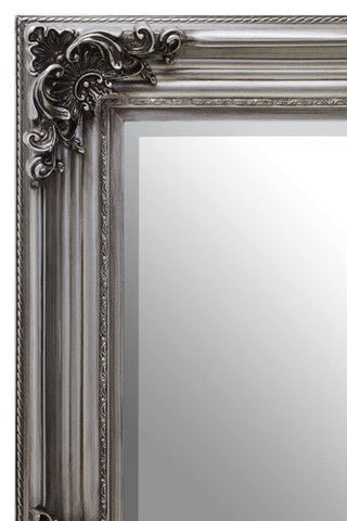 Lora Silver Wooden Frame Wall Mirror - Hstrends