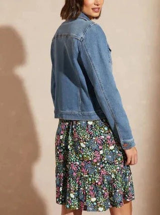 Love & Roses Mid Wash Denim Jacket - Hstrends