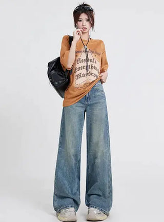 Bella Wide Leg High Waist Baggy Jeans