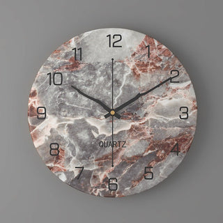 Marble Texture Metal Living Room Round Wall Clock 30 CM - Hstrends