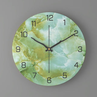 Marble Texture Metal Living Room Round Wall Clock 30 CM - Hstrends