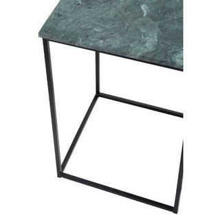 Marble Top Nest of 3 Tables with Black Metal Bases in Assorted Tones and Shapes, Mandoli - Hstrends