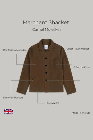 Marchant Jacket - Camel Moleskin - Hstrends