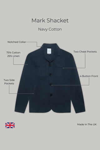 Mark Shacket - Navy Cotton - Hstrends