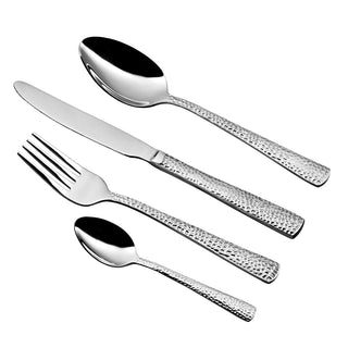 Martello Hammered 24 Piece Cutlery Set - Hstrends
