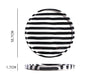 Medieval black striped 8inches plate