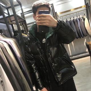 Men Shiny Short Down Thickened Jacket - Hstrends