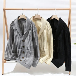 Men's Long Sleeve Sweater Cardigan Coat - Hstrends