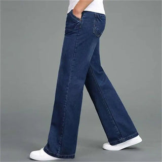Men's Loose Fit Wide - Leg Flared Jeans - Hstrends