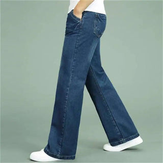 Men's Loose Fit Wide - Leg Flared Jeans - Hstrends